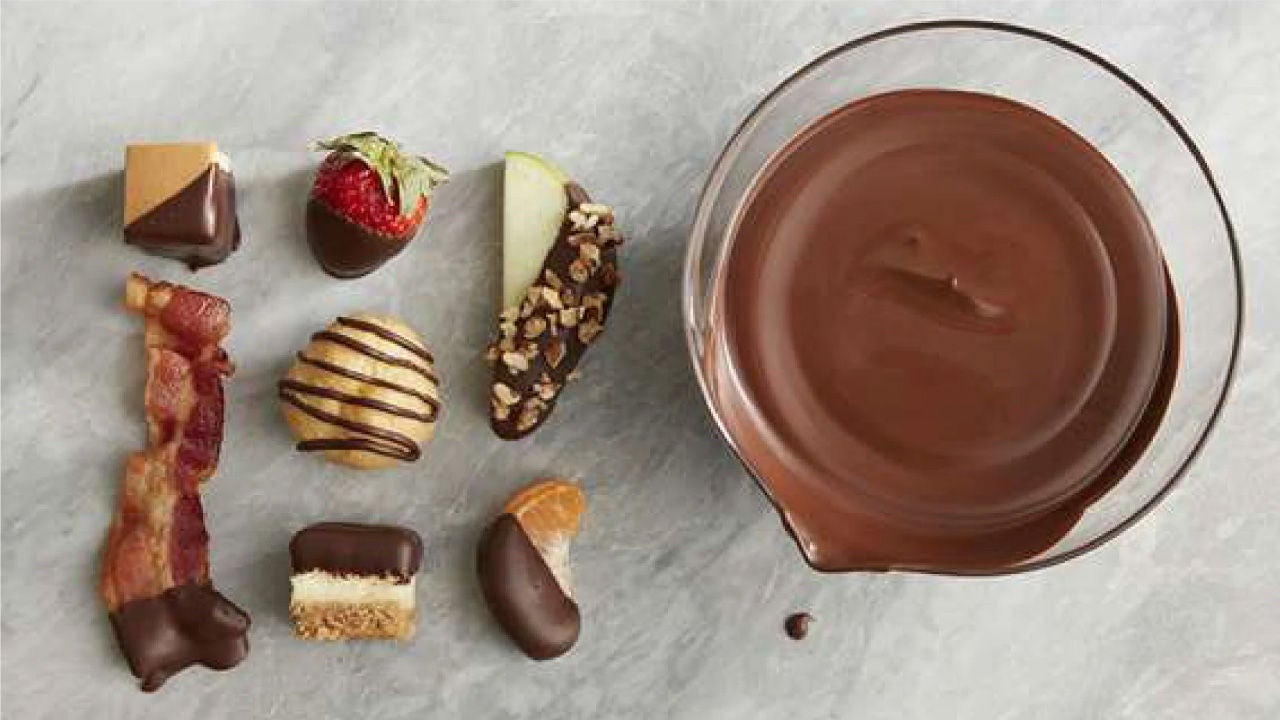 fruit dipped in chocolate ganache 