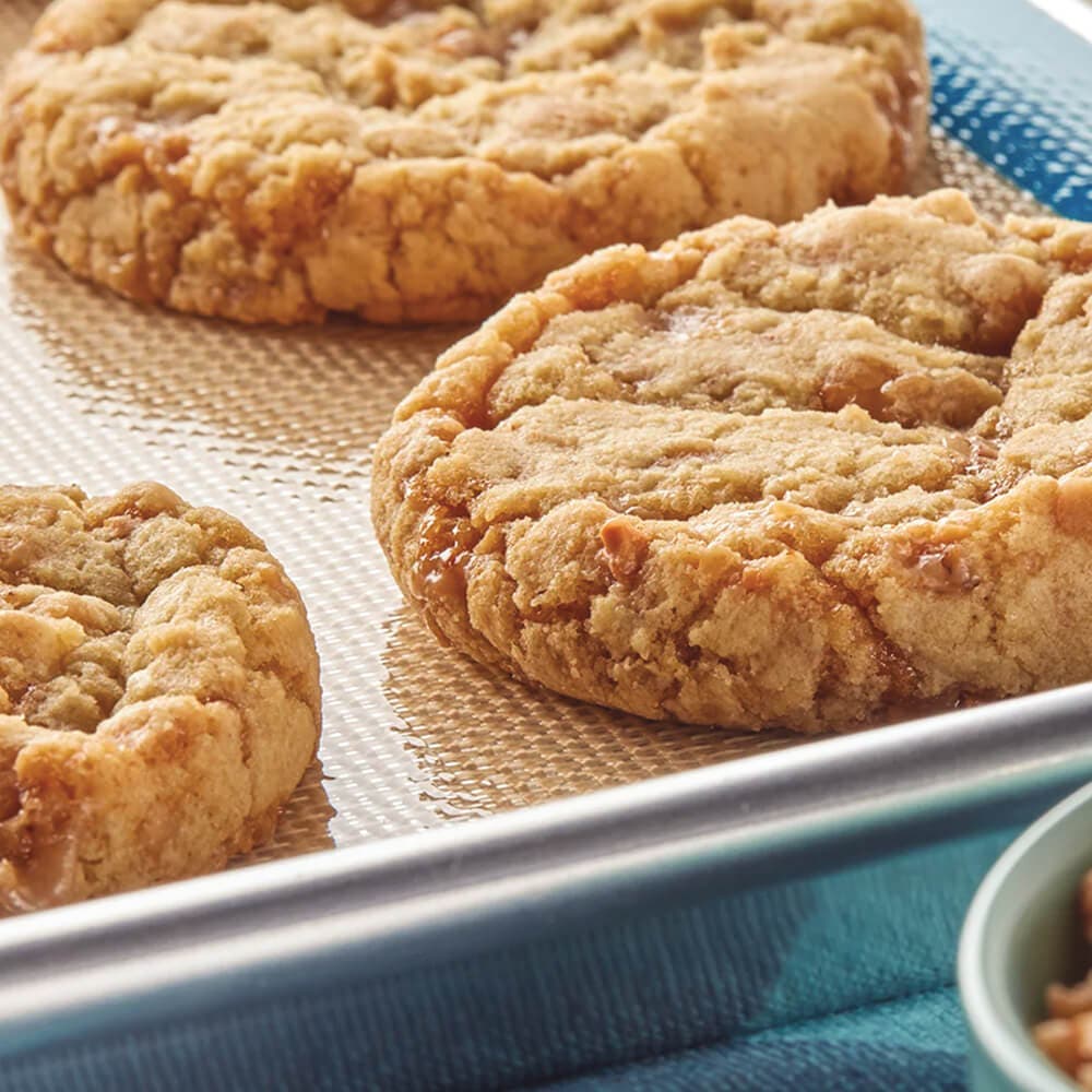 freshly baked toffee bits cookies