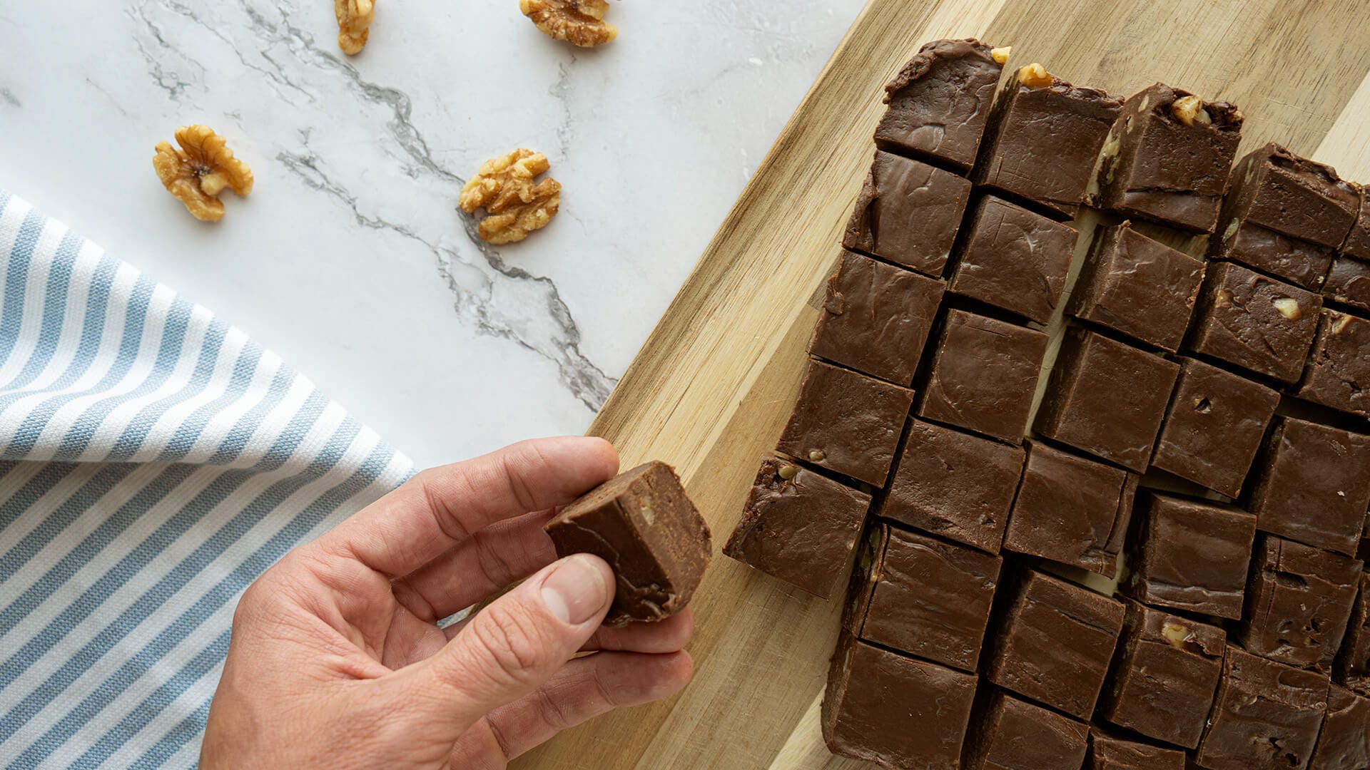 fudge cut into cubes