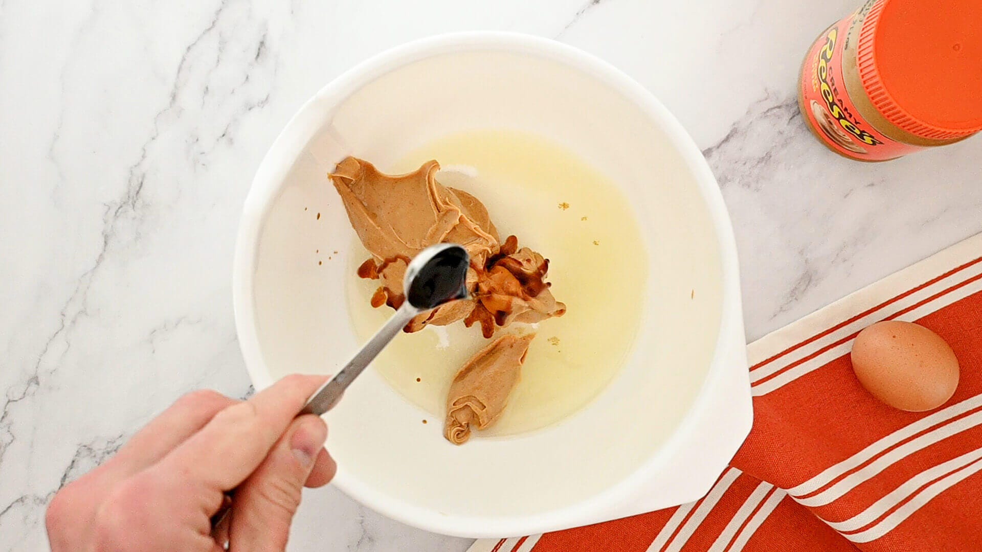 vanilla added to mixture