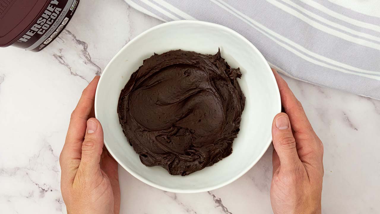 beating ingredients until they are in a spreading consistency