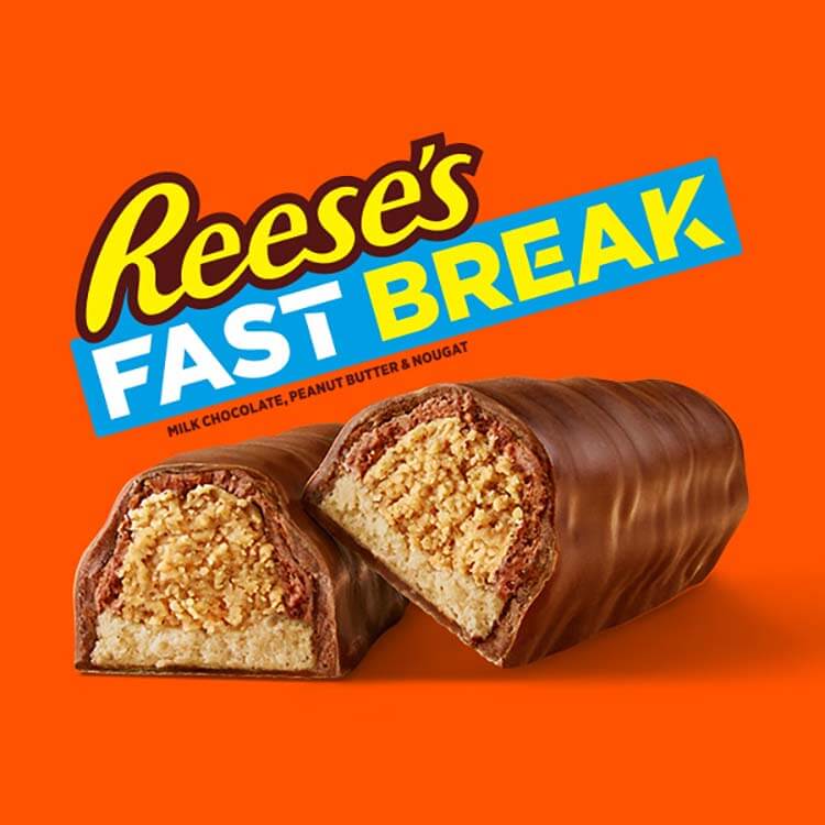 reeses fast break milk chocolate peanut butter candy bars product tile