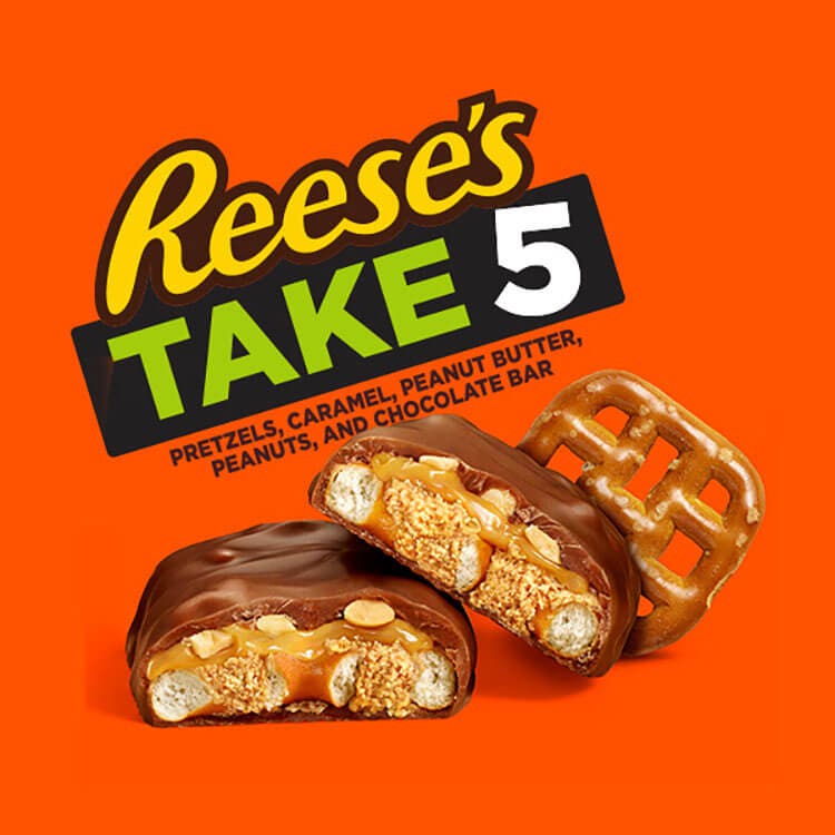reeses take5 chocolate peanut butter candy product tile