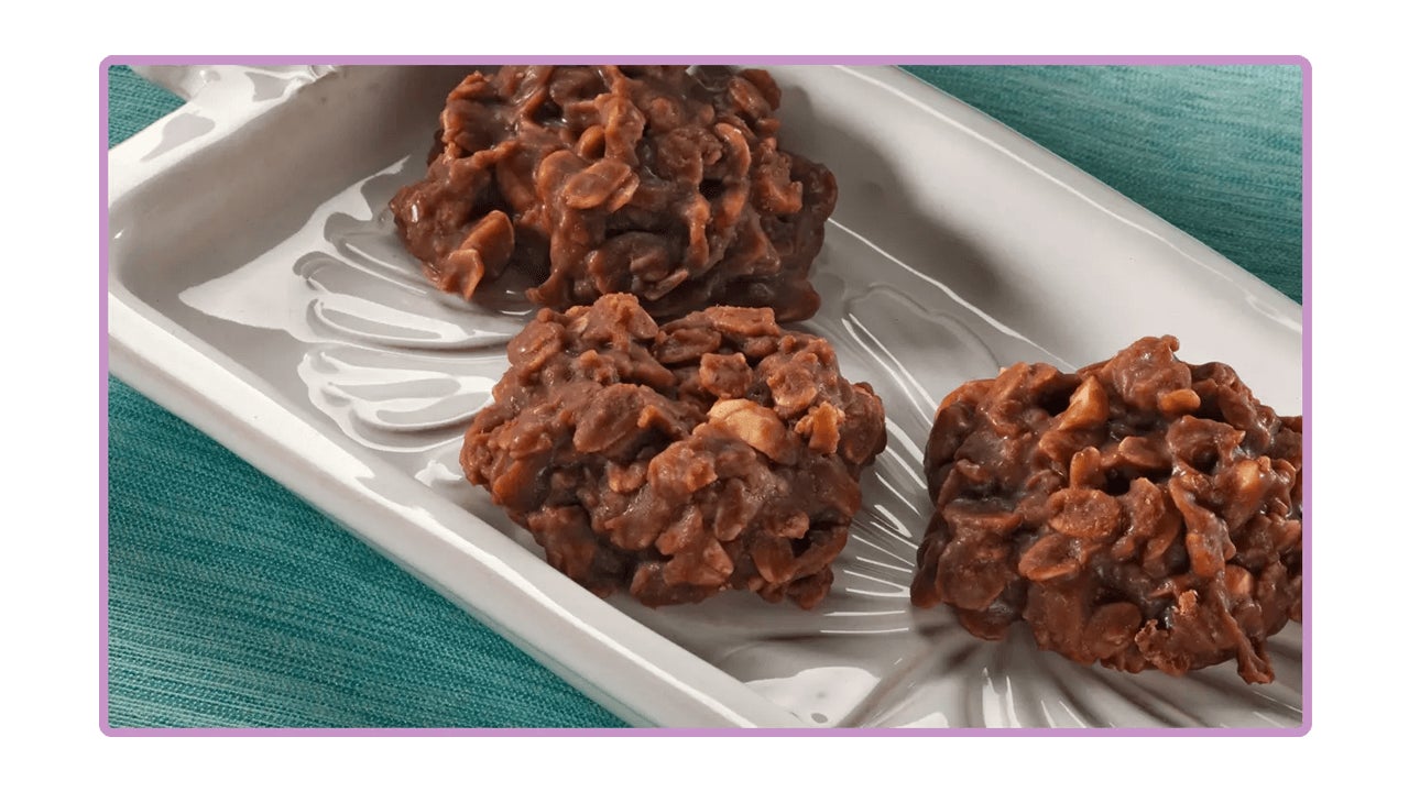 tray of no bake oatmeal treats