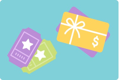 tickets and gift cards illustration
