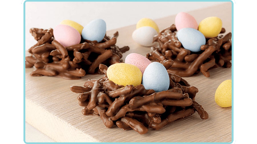 tray of cadbury birds nests cookies
