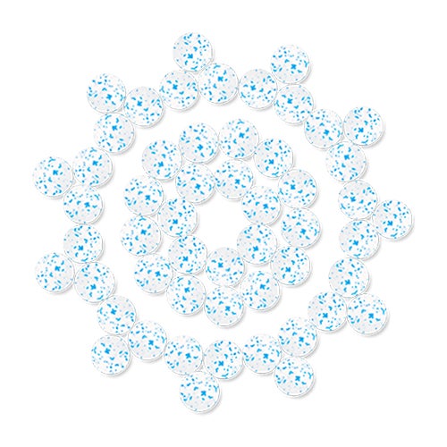 unwrapped ice breakers peppermint sugar free mints creating snowflake shape