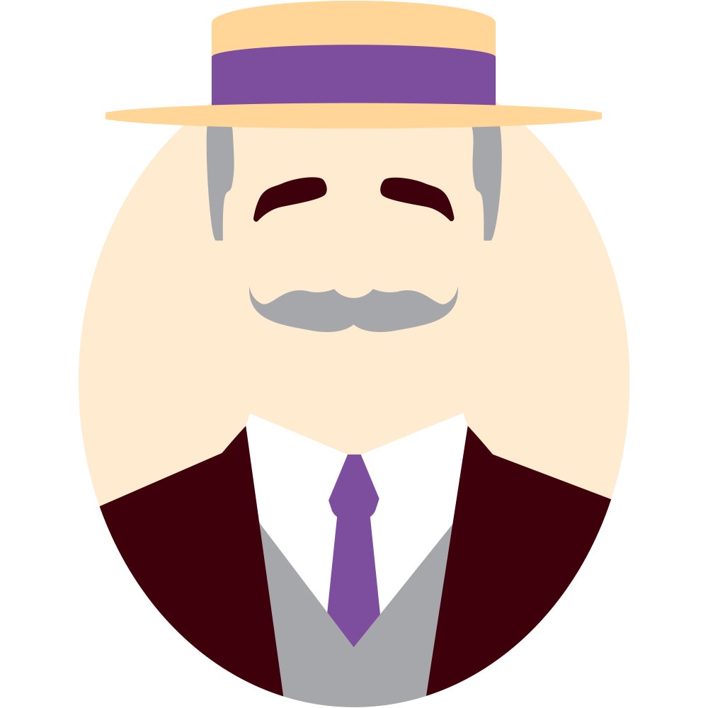 silhouette illustration of milton hershey