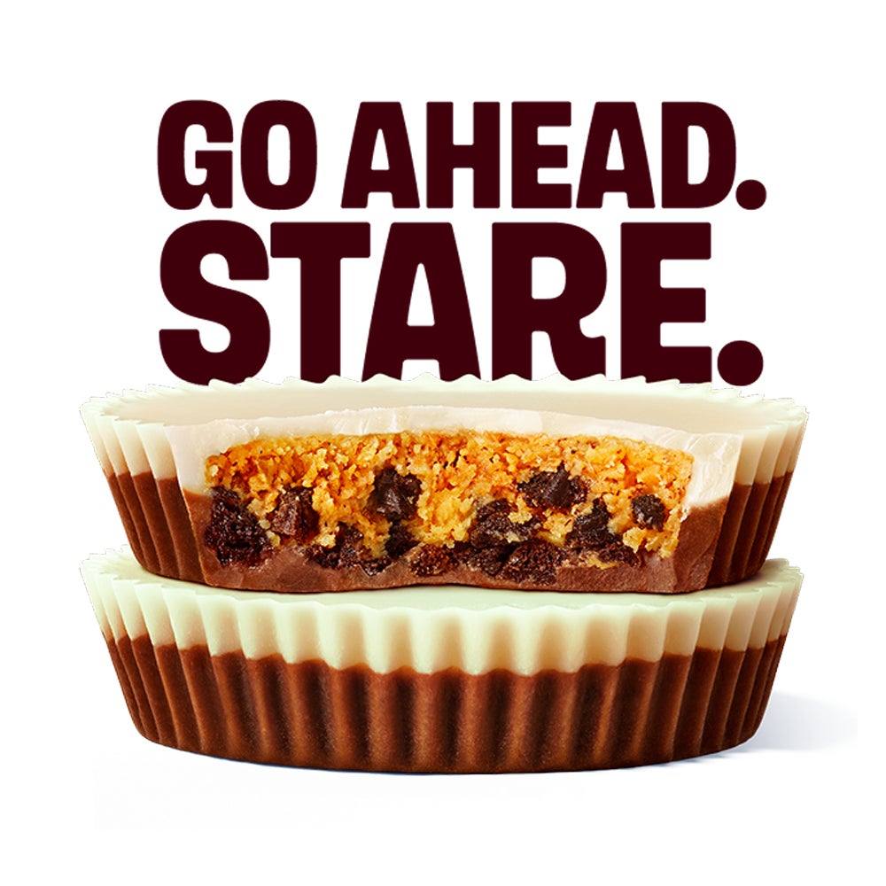 "Go Ahead. Stare." Reese's Oreo milk chocolate peanut butter cups