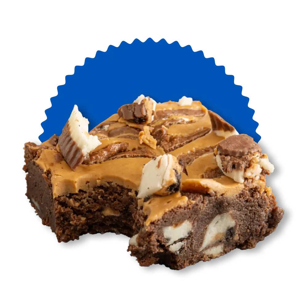 reeses oreo cup brownies with bite missing